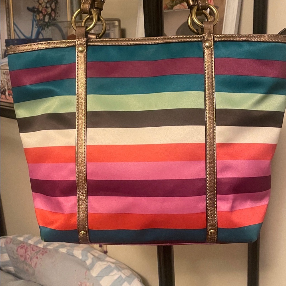 Coach Multicolor Striped Legacy Bag - Picture 3 of 16